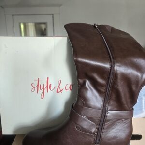 Style & Co. Women's Chocolate Heeled Boots